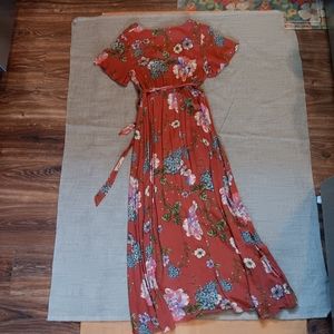 Beautiful floral maxi dress, size Large *SALE*